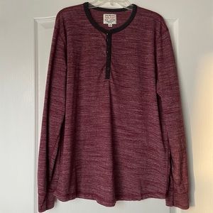 LUCKY BRAND Men’s Maroon/Red Long Sleeve Shirt